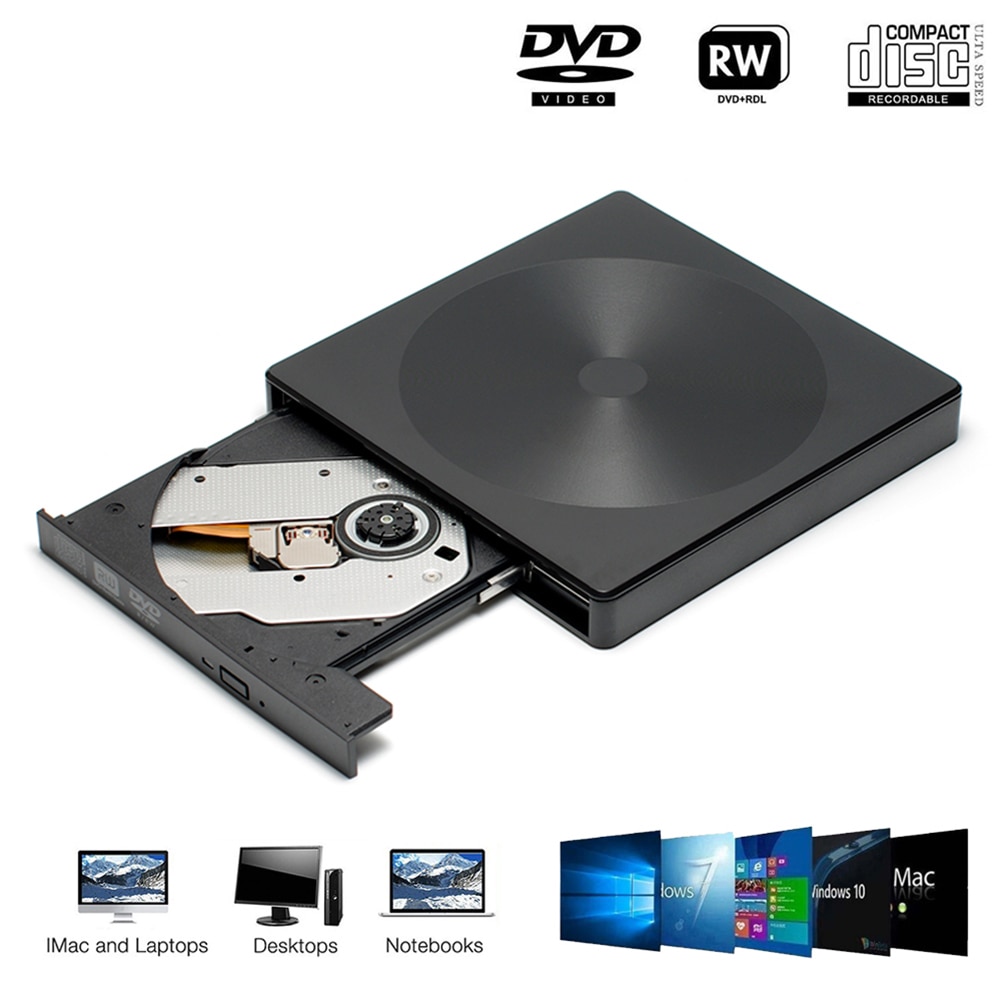 (  us) DC 12V DVD CD-ROM ÷̾ Ŭ usb 3.0 -C öƽ ܺ  ̺ Ŭ ÷  ÷ Windows/Mac OS/Linux